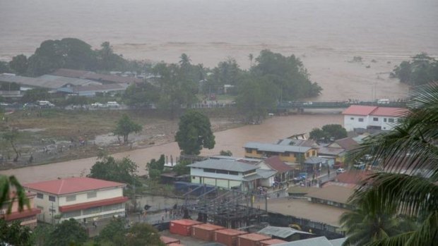 Flash flooding killed at least three people and left 10,000 homeless in Honiara.