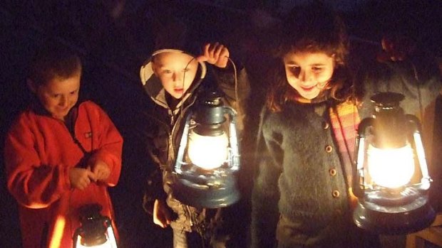 On the hunt ... youngsters seek out a spooky connection at Family Ghosty.