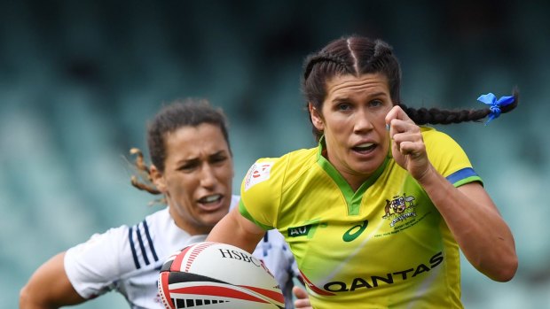 Not happy: Charlotte Caslick called the women's scheduling 'shit'.