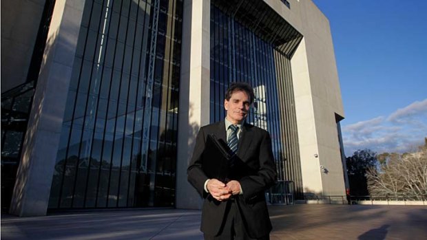 Queensland father Ron Williams outside the High Court in 2011.