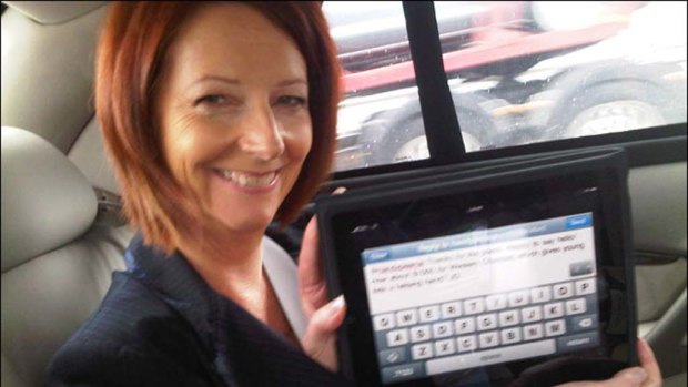 Australian Prime Minister Julia Gillard is also an avid iPad user but has not said whether she'd consider running the country from one.