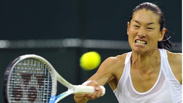 Unable to fight the power: Kimiko Date-Krumm of Japan.