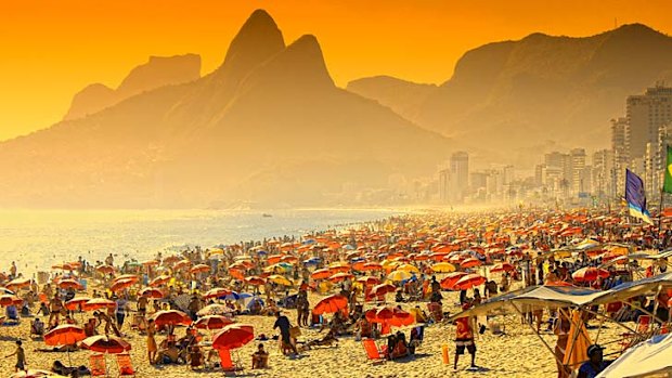 Crammed with tanned bodies: Ipanema.