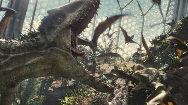 <i>Jurassic World</i>'s first genetically-modified hybrid dinosaur, Indominus rex, is larger, scarier – and smarter – than anyone can imagine.