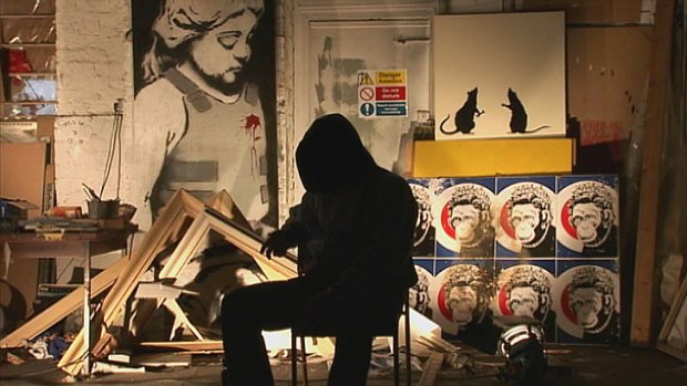 Vandalised ... the British street artist Banksy.