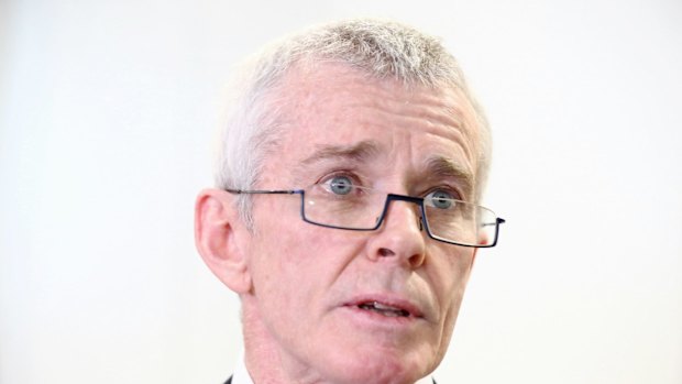 Senator Malcolm Roberts addresses the media during a doorstop press conference at Parliament House in Canberra on Wednesday 16 August 2017. fedpol Photo: Alex Ellinghausen