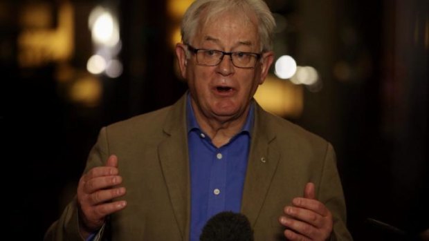 Trade Minister Andrew Robb speaking to the media in Beijing on Sunday.