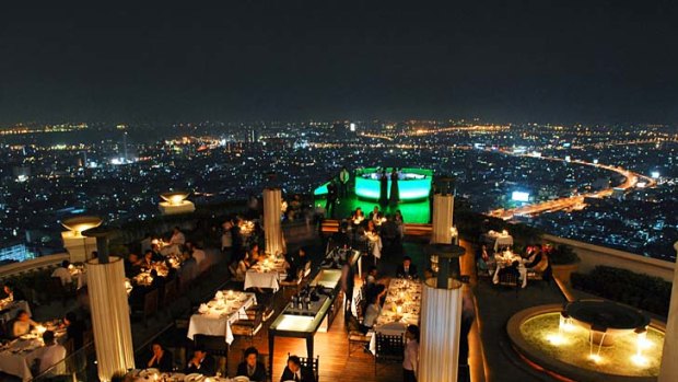 Beyond its infamous Red Light District, Bangkok's offer more sophisticated options, such as the Sirocco Skybar.