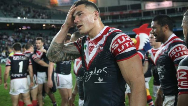 Floored: Sonny Bill Williams will need to make a fast recovery to play the Knights.