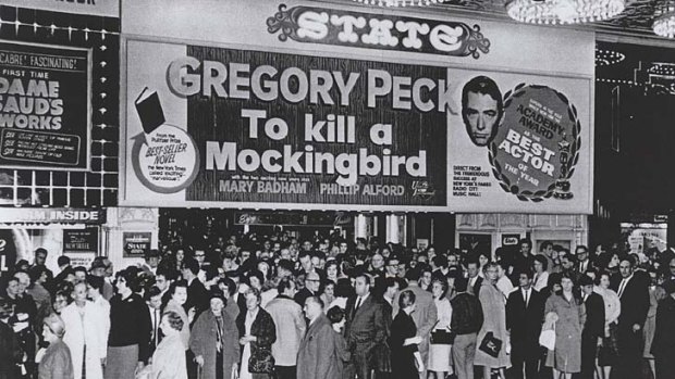 Historic flick ... <em>To Kill a Mockingbird</em> (1962) drew huge crowds to the State Theatre.
