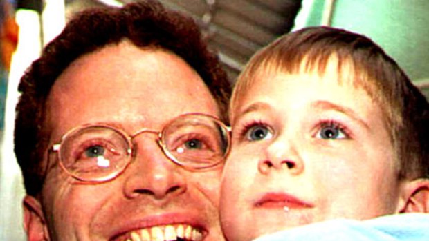 Free again ... David Rohde hugs his nephew, Steven, after his release by Serbian captors in this 1995 photo.