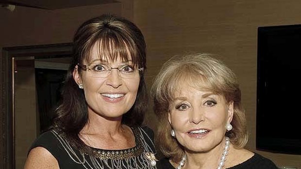 Sarah Palin ... with Barbara Walters, whose interview goes to air next month.