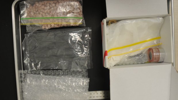 Drugs seized in the Perth raids.