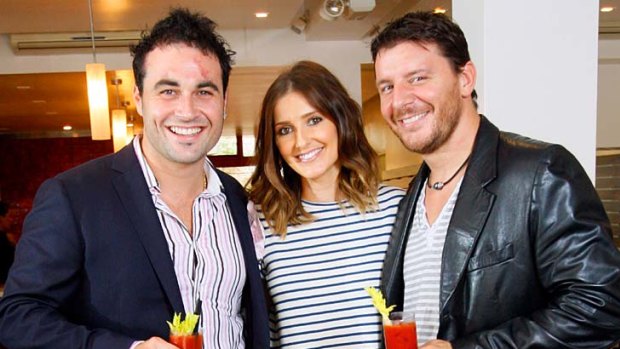 Miguel Maestre, left, with <i>Sun-Herald</i> journalist Kate Waterhouse and celebrity chef Manu Feidel.