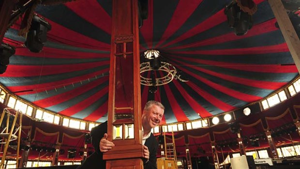 Tim Brinkman, director of programming at the Arts Centre Melbourne, in the Famous Spiegeltent ahead of tomorrow's opening.