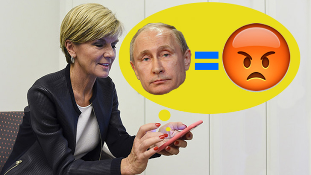 Julie Bishop Vladimir Putin emoji