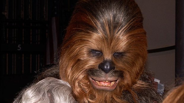 George Lucas reportedly sent Chewbacca along to the bash.