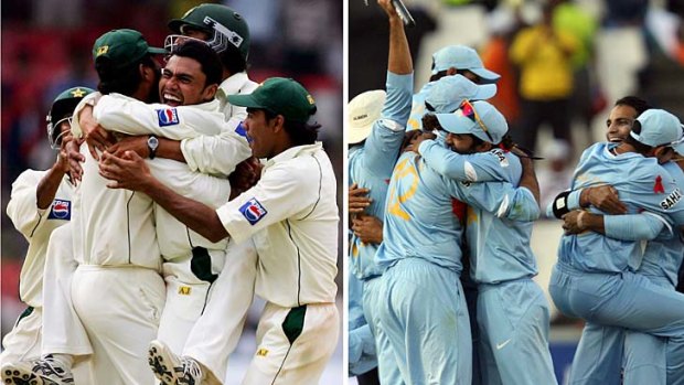 Pakistan winning a Test against India: India winning the Twenty20 World Championship over Pakistan.