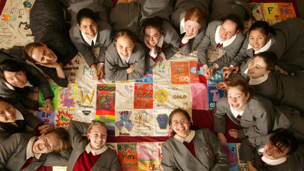   Korowa Anglican Girls School science week project, a patchwork quilt of the periodic table . 