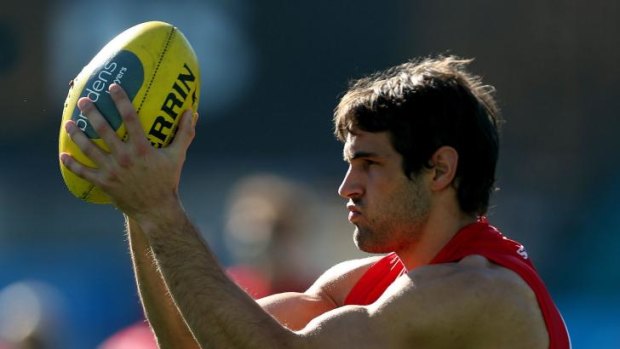 Looking for redemption ... Josh Kennedy at training on Wednesday.