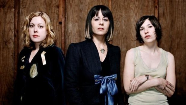 Powerful defiance: Sleater-Kinney are Corin Tucker, Janet Weiss and Carrie Brownstein.