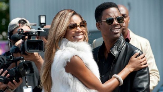 Gabrielle Union is Erica Long and Chris Rock is Andre Allen in <i>Top Five</i>.