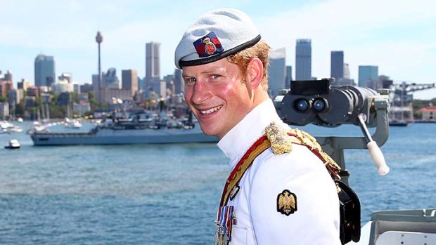 A prince for our times: Prince Harry in Sydney on Saturday.