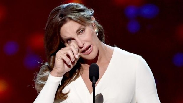 Caitlyn Jenner accepts the Arthur Ashe Courage Award onstage during the 2015 ESPYS.