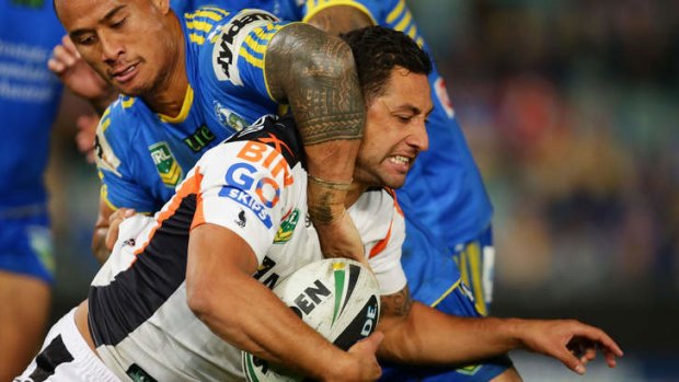 That's more like it: Benji Marshall's form against the Eels impressed his coach.
