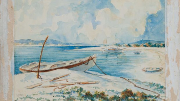 A painting of Moreton Bay by Garnet Agnew.