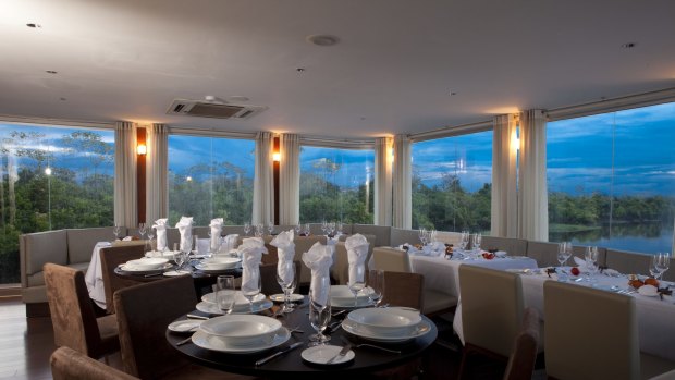 Meals by Pedro Miguel Schiaffino are served up in a dining room with a view.