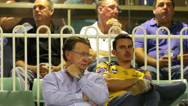 Face in the crowd: Denis Fitzgerald at an Eels match in May.