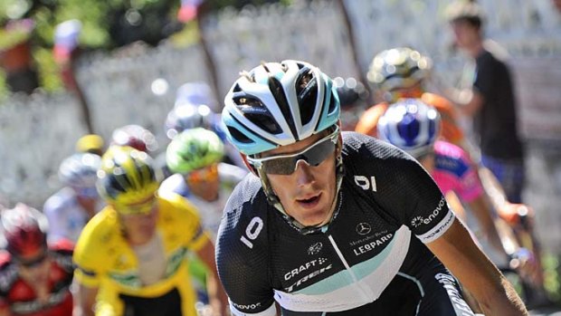 A mountain to climb ... Andy Schleck of Luxembourg is currently in fourth place overall.