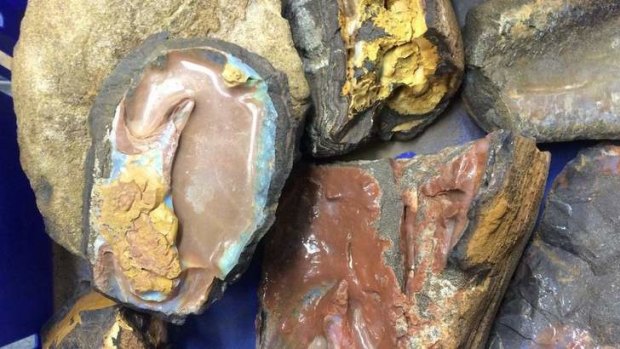 Opals discovered at a Guanaba residence on Tuesday.