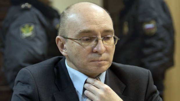 In the clear ... Dmitry Kratov, in the Moscow courtroom on Friday, was deputy chief physician in the Butyrskaya prison and the only official charged with the death of the whistleblowing lawyer Sergei Magnitsky.