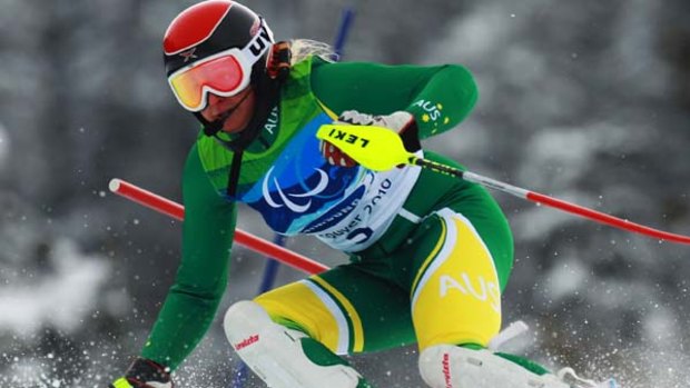 Jessica Gallagher of Australia has won bronze in the slalom.