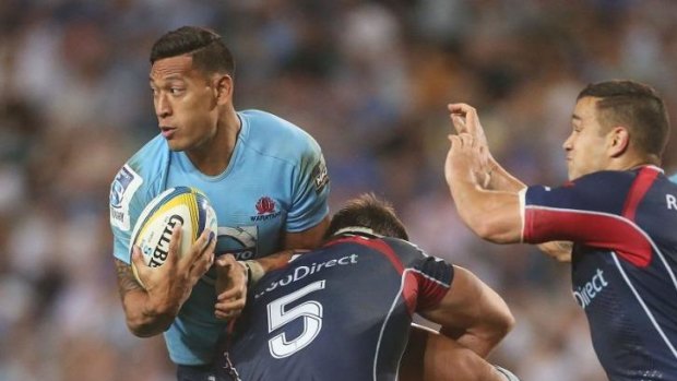 Out: Israel Folau will miss just his second Super Rugby match for the Waratahs.