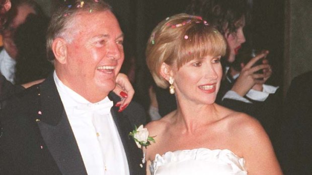 Diana Bliss and Alan Bond on their wedding day.