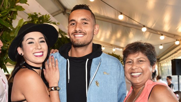 Nick Kyrgios proved to be the doting brother and son to sister Halimah and mother Norlaila at Melbourne's Crown Casino last weekend.