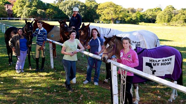 Public outcry: Horse owners are unhappy about being forced off Yaralla Estate to make way for the NSW Mounted Police.