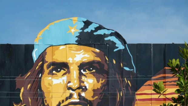 A portrait in Havana of Che Guevara, one of the world's most famous travellers.