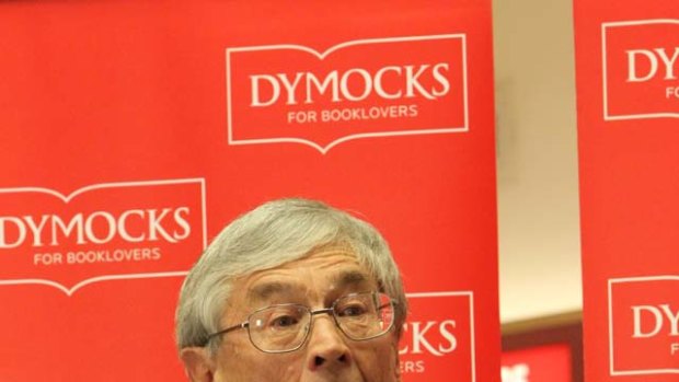 Dick Smith at the launch of his book at Dymocks in Sydney today.
