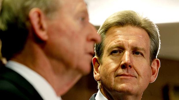 High stakes: Bid adviser David Murray (left) told Premier Barry O'Farrell Sydney needed a second casino for competition reasons.