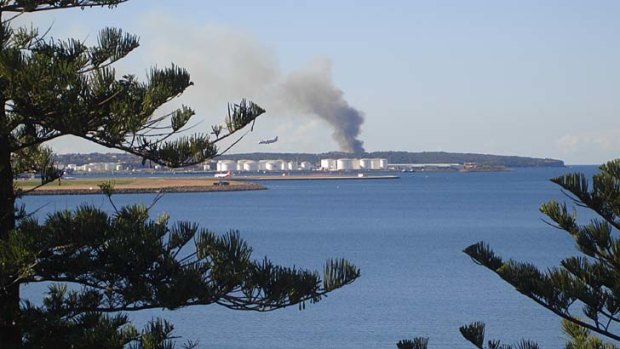 Controlled burn ... a bushfire at La Perouse today.