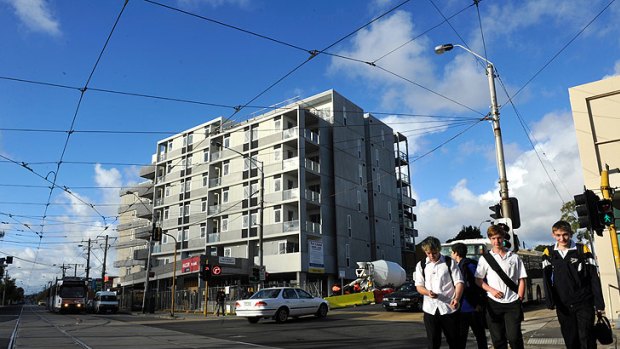 Changing times ... High density housing on High Street at Preston.