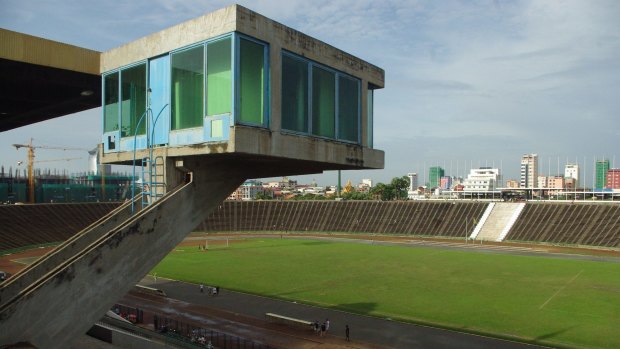 Phnom Penh's Olympic stadium by architect Vann Molyvann.