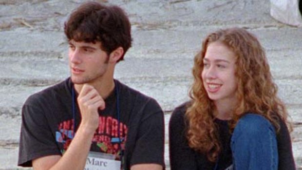 Getting hitched ... Chelsea Clinton, right, and Marc Mezvinsky