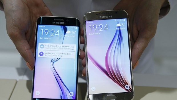 The Samsung Galaxy S6 edge, left, and Galaxy S6 are the most dominant Android phones by some distance.