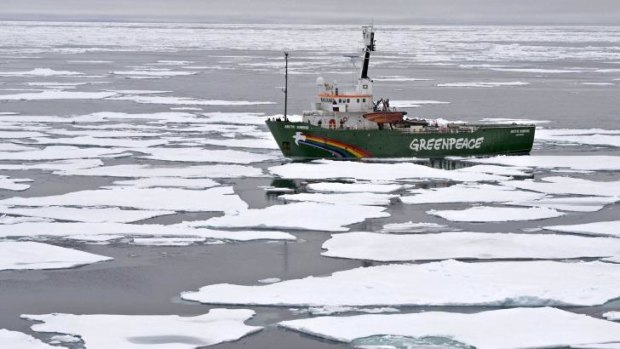 Greenpeace's protest ship Arctic Sunrise, seen here in 2012, was confiscated by Russian authorities after the group's September 2013 protest on the Gazprom platform. 