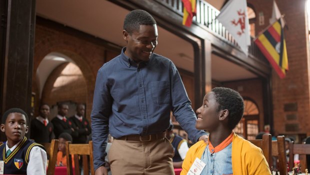 Chutzpah: David Oyelowo plays Robert Katende, a youth worker who helps Phiona Mutesi (Madina Nalwanga) pursue an education and success as a chess player.